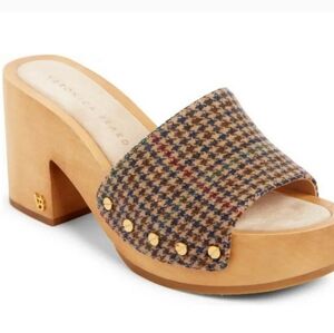 Veronica Beard Hannalee Platform Sandal in Hazelwood Houndstooth